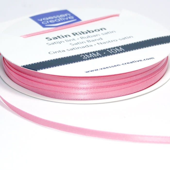Vaessen creative Vaessen Creative • Satijnen lint 3mm Licht roze