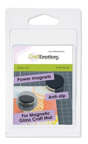 CraftEmotions CraftEmotions 2 Power magneten anti slip voor magn. media mat ca 19mm