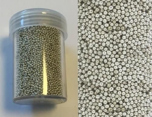 hobby&crafting fun Mini pearls (zonder gat) 0,8-1,0mm zilver 22 gram 12342-4201