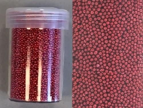 hobby&crafting fun Mini pearls (zonder gat) 0,8-1,0mm rood 22 gram 12342-4204