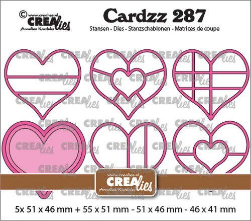 Crealies Crealies Cardzz Elements Harten CLCZ287 55x51mmmm