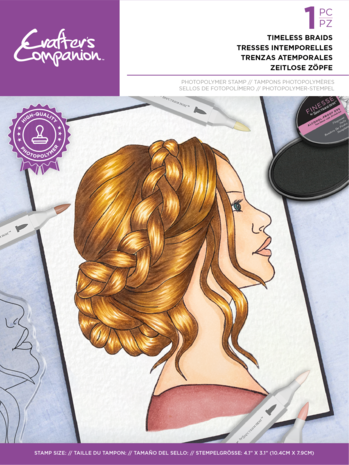 Crafter's Companion Natural Beauty Clear Stamp Timeless Braids (CC-STP-TIBR)