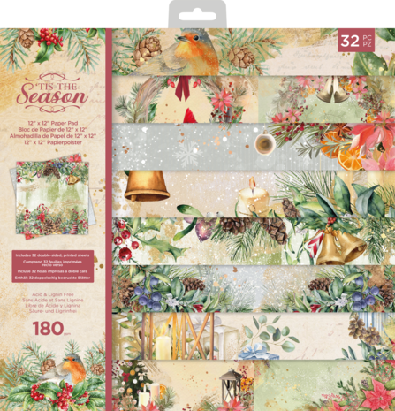 Crafter's Companion Tis the Season 12x12 Inch Paper Pad (TTS-PAD12)