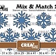 Crealies Crealies Mix & Match no. 22 Sneeuwvlokken CLMix22 37x40mm