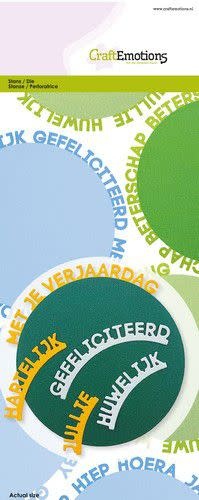 CraftEmotions CraftEmotions Die - Tekst Cirkels Maken diverse (NL) Card 11x22,5cm - 9,5-10,9cm