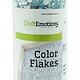 CraftEmotions CraftEmotions Color Flakes - Graniet Aqua blauw Wit Paint flakes 90gr