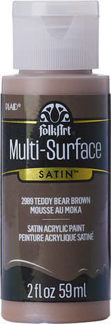 Folkart Multi-Surface Satin Teddy Bear Brown 2 fl oz (2989)