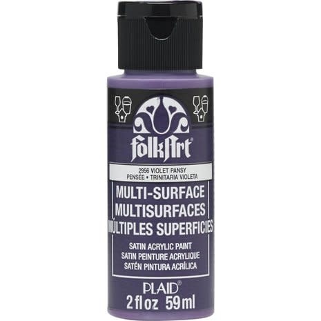 Folkart Multi-Surface Satin Violet Pansy 2 fl oz (2956)