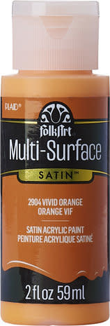 Folkart Multi-Surface Satin Vivid Orange 2 fl oz (2904)