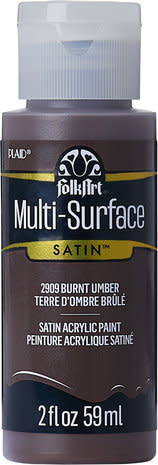 Folkart Multi-Surface Satin Burnt Umber 2 fl oz (2909)