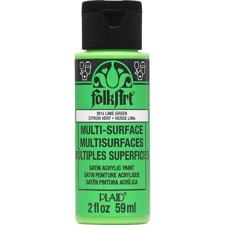 Folkart Multi-Surface Satin Lime Green 2 fl oz (2914)