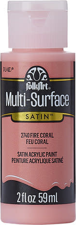 Folkart Multi-Surface Satin Fire Coral 2 fl oz (2740)