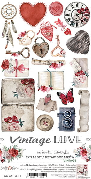 craftoclock VINTAGE LOVE - EXTRAS SET - VINTAGE