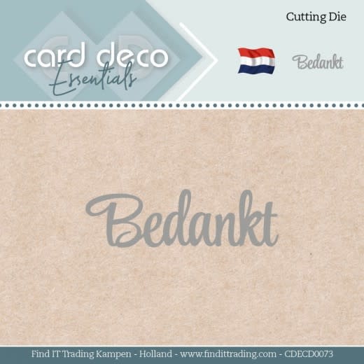Card deco Card Deco Essentials - Dies - Bedankt