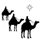 Lavinia Three Kings and a Star Stamp lav090
