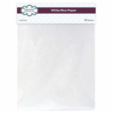 Creative Expressions White Rice Paper (10pcs) (CEWHTRICE)