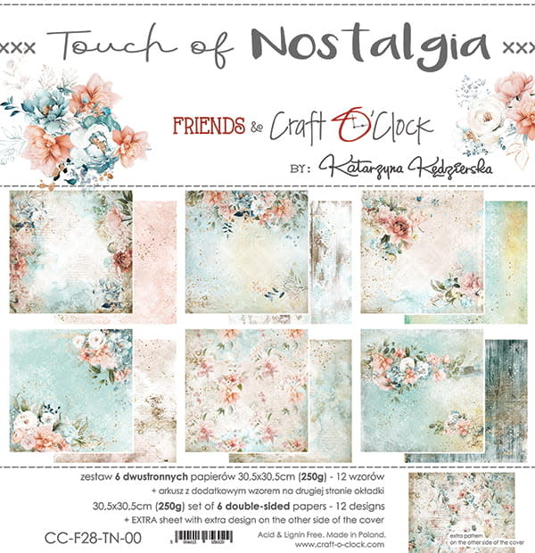 craftoclock TOUCH OF NOSTALGIA - A SET OF PAPERS 30,5X30,5CM