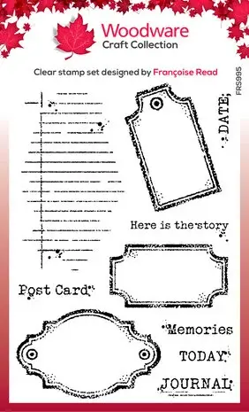 woodware Old Labels Clear Stamps (FRS995)