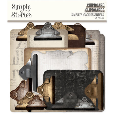 simple stories Simple Vintage Essentials Chipboard Clipboards (29pcs) (20415)