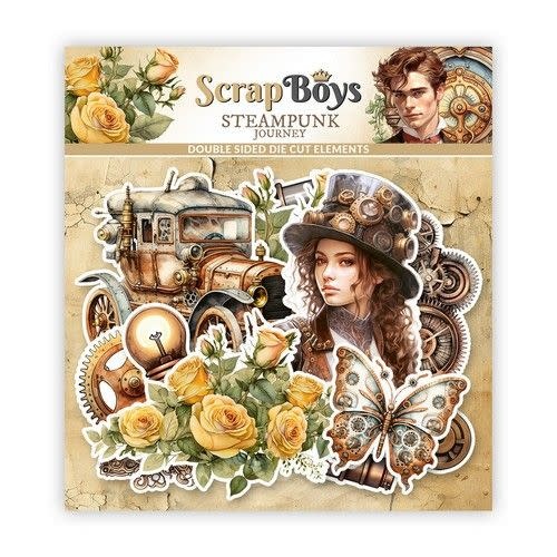 ScrapBoys ScrapBoys Steampunk Journey Die cut elements STJO-12 250gr 47pcs
