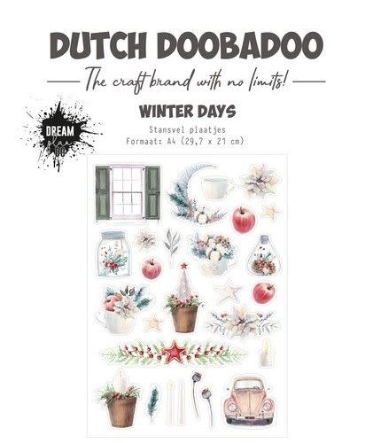 Dutch Doobadoo Dutch Doobadoo Stansvel A4 Winter days - labels 474.007.022