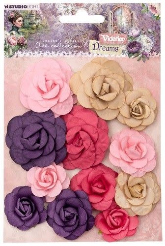 Studio Light Studio Light Paper Flowers 3, 4 & 5 cm Vict. Dreams nr.11 JMA-VD-FLOW11 120x180x10mm