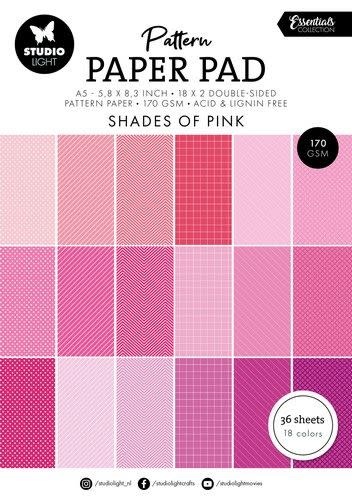 Studio Light Studio Light Pattern paper pad Shades of pink Ess. nr.163 SL-ES-PPP163 148x210x8mm
