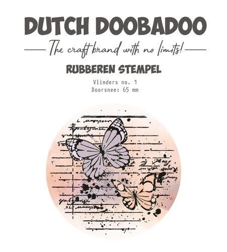 Dutch Doobadoo Dutch Doobadoo Rubber stamp 1 ATC cirkel Butterfly 497.004.004
