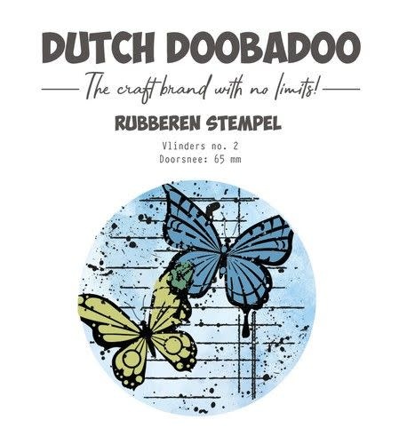 Studio Light Dutch Doobadoo Rubber stamp 2 ATC cirkel Butterfly 497.004.005