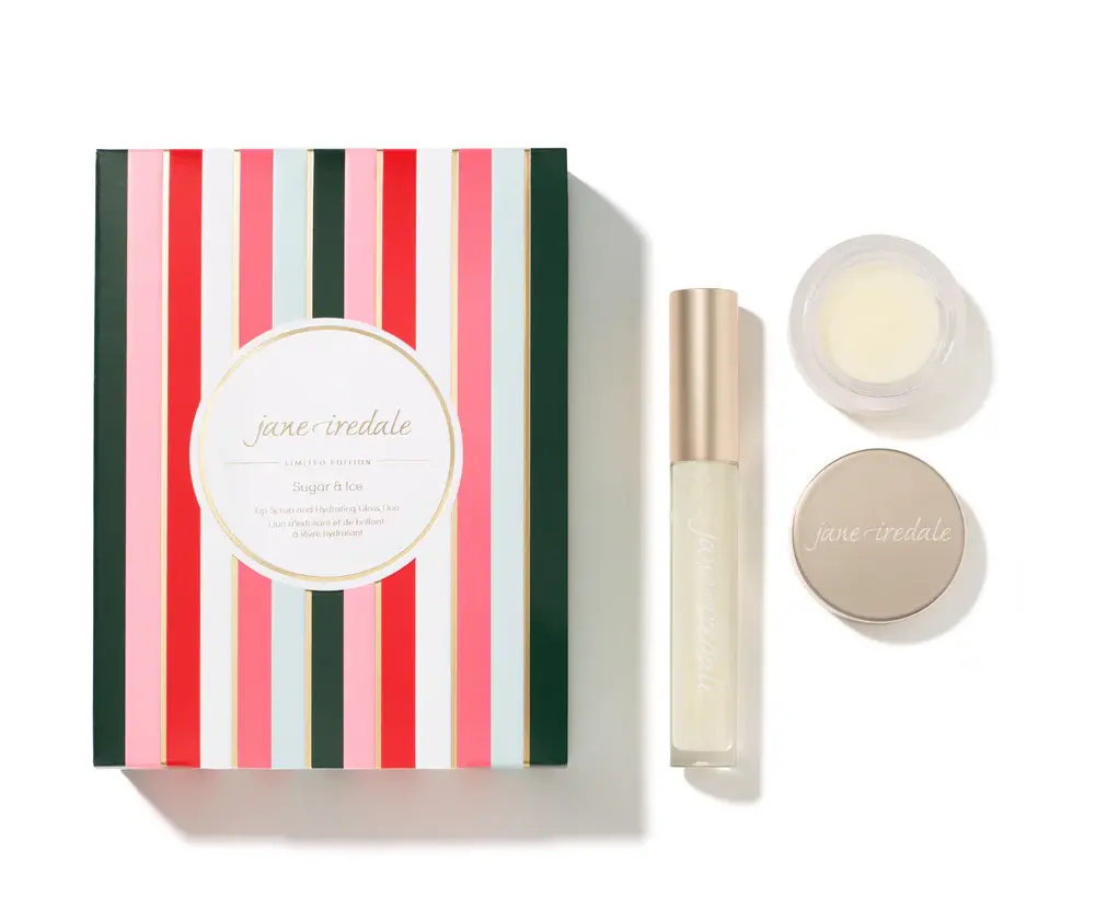 Jane Iredale Sugar & Ice lip scrub & hydrating gloss duo