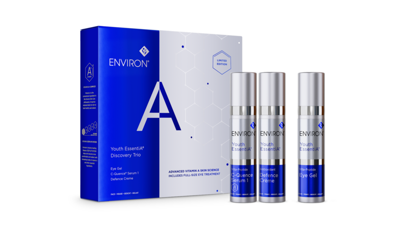 Environ Skincare Limited: Youth Essentia Discovery Trio: Eye Gel + gratis C-Quence1 & Defence Cream.