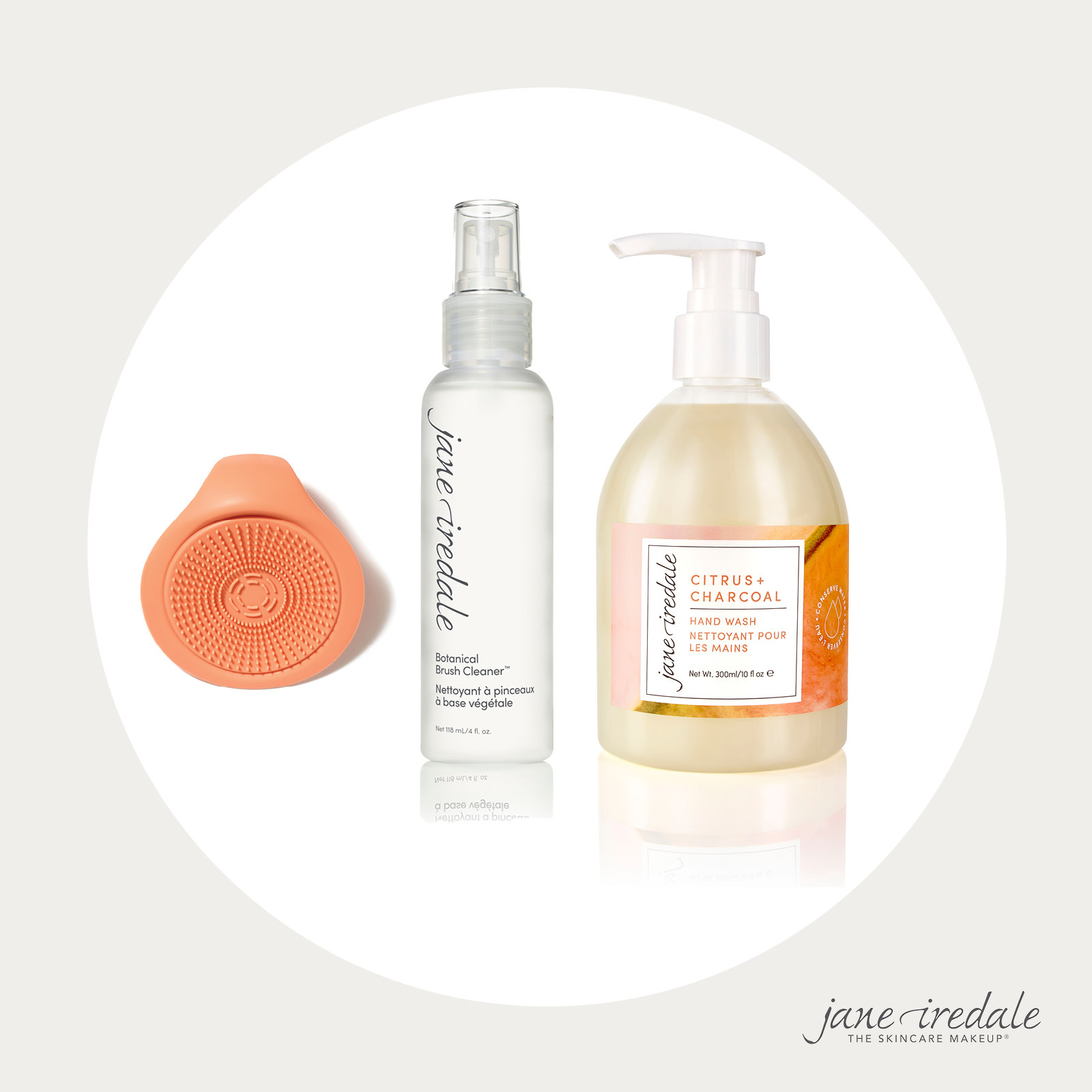 Jane Iredale Pro Brush Cleansing set + gratis Cleansing pad