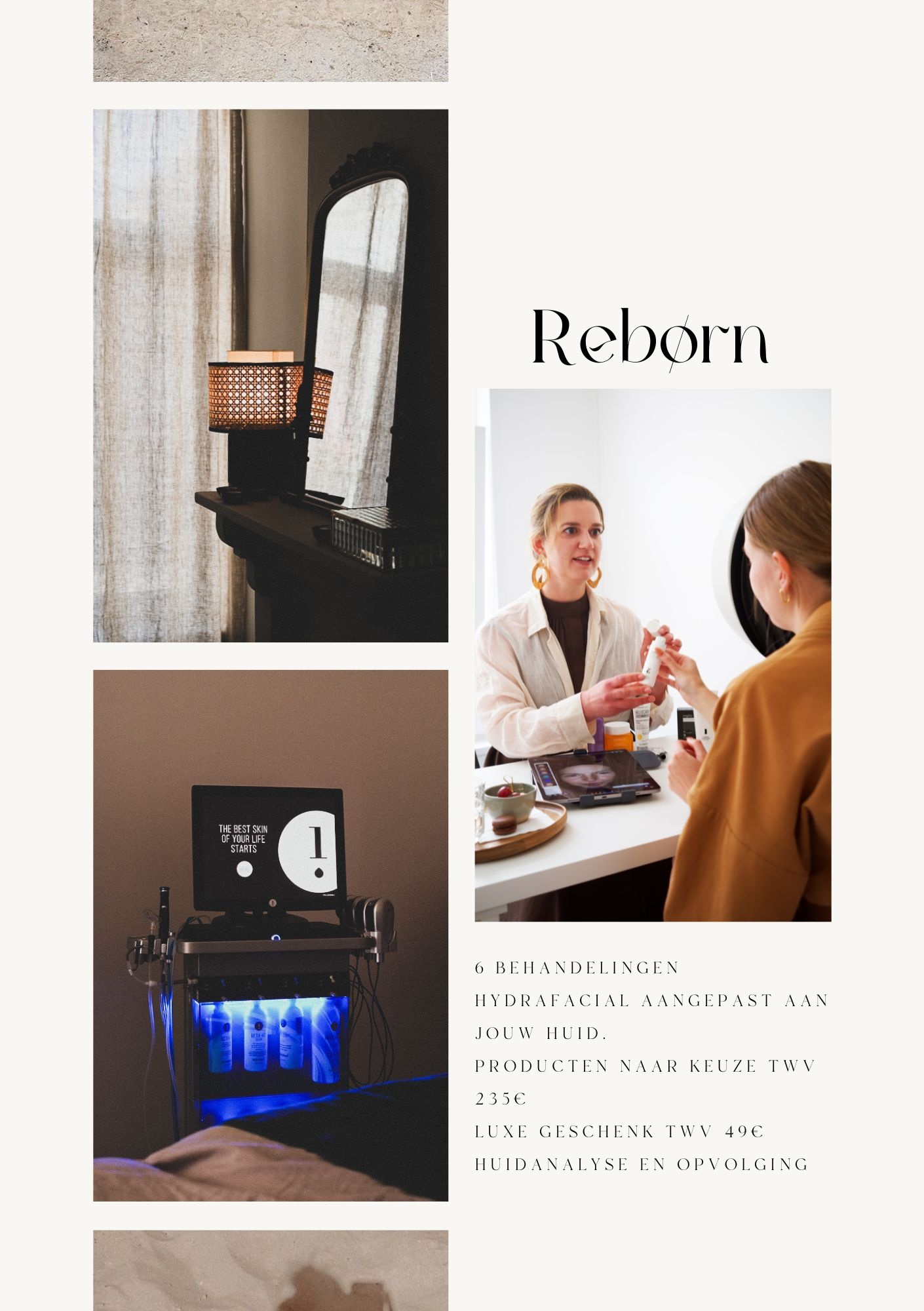 Service lof Abonnement Hydrafacial Rebørn twv 1765€