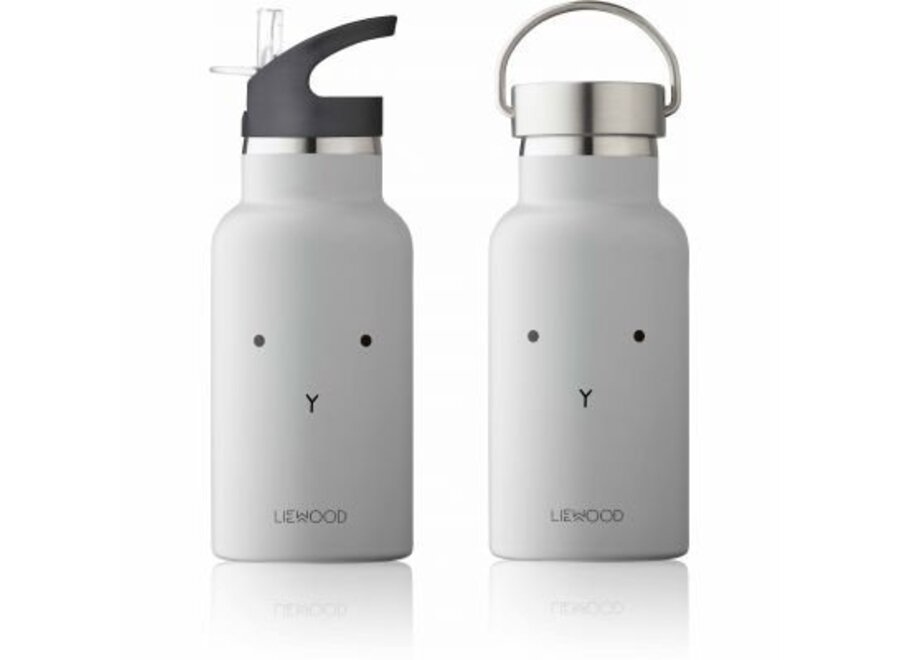 Liewood Anker Water Bottle Rabbit - dumbo grey