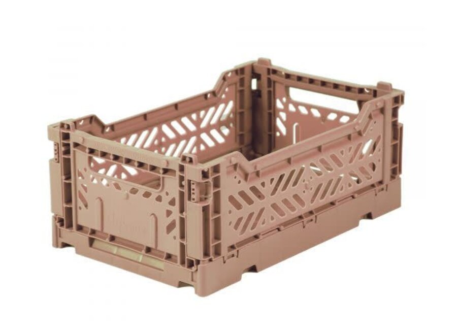 Lillemor Folding Crate  Mini - warm taupe