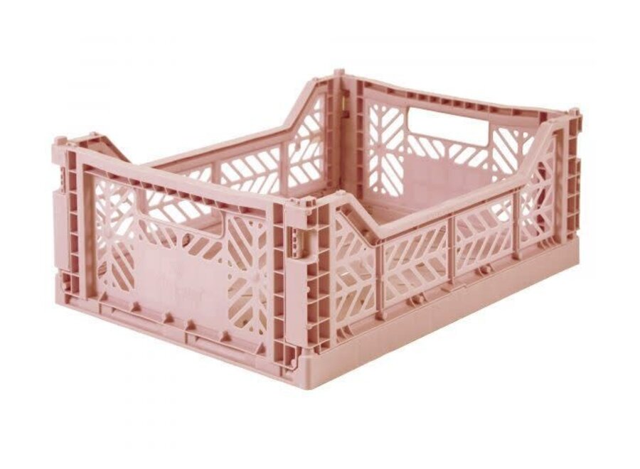 Lillemor Folding Crate Midi - milk tea