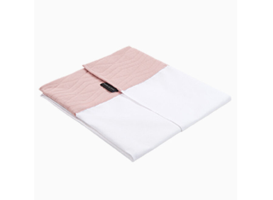 House of Jamie Crib Sheet Geometry Jacquard - powder pink