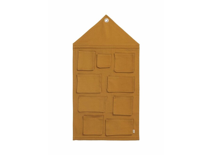 Ferm Living House Wall Storage - mustard