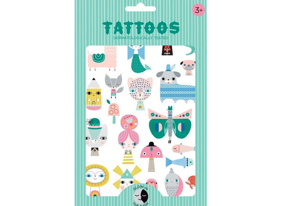 Petit Monkey Tattoos Leopard Glow in the Dark