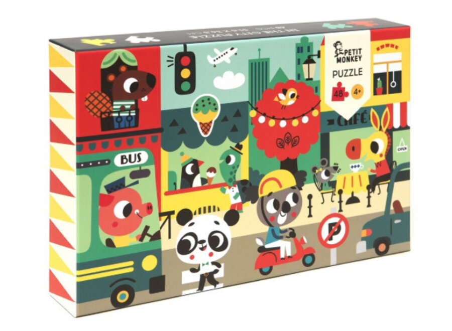 Petit Monkey Puzzle In the City 48 pcs/ 4 yrs+