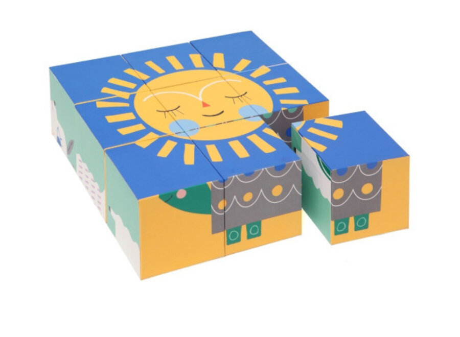 Petit Monkey Block Puzzle Peanut & Friends 9 pcs/ 2 yrs+