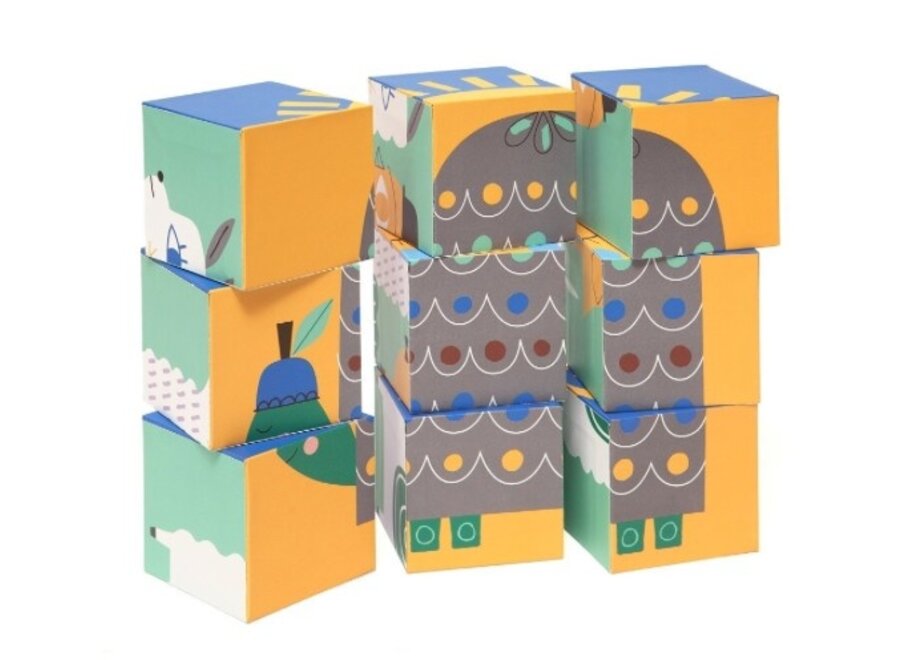 Petit Monkey Block Puzzle Peanut & Friends 9 pcs/ 2 yrs+