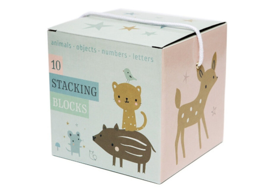 Petit Monkey Stacking Blocks Forest Friends
