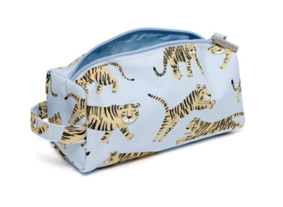 Petit Monkey Pencil Case Tigers Grey