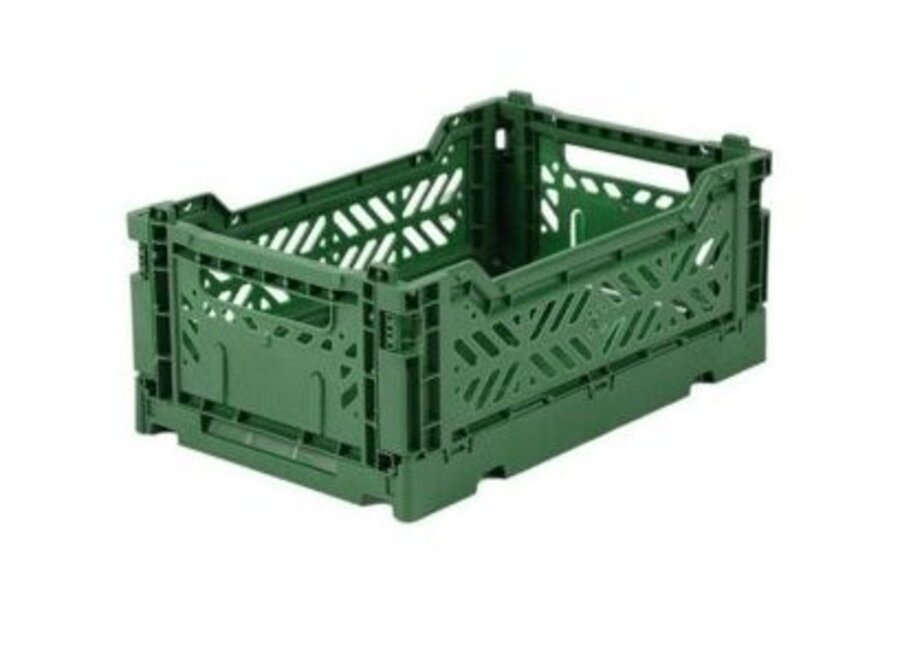 Lillemor Folding Crate  Mini - dark green