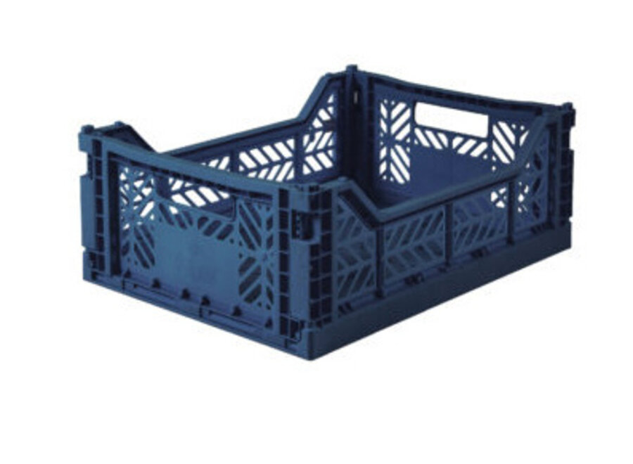 Lillemor Folding Crate Midi - navy
