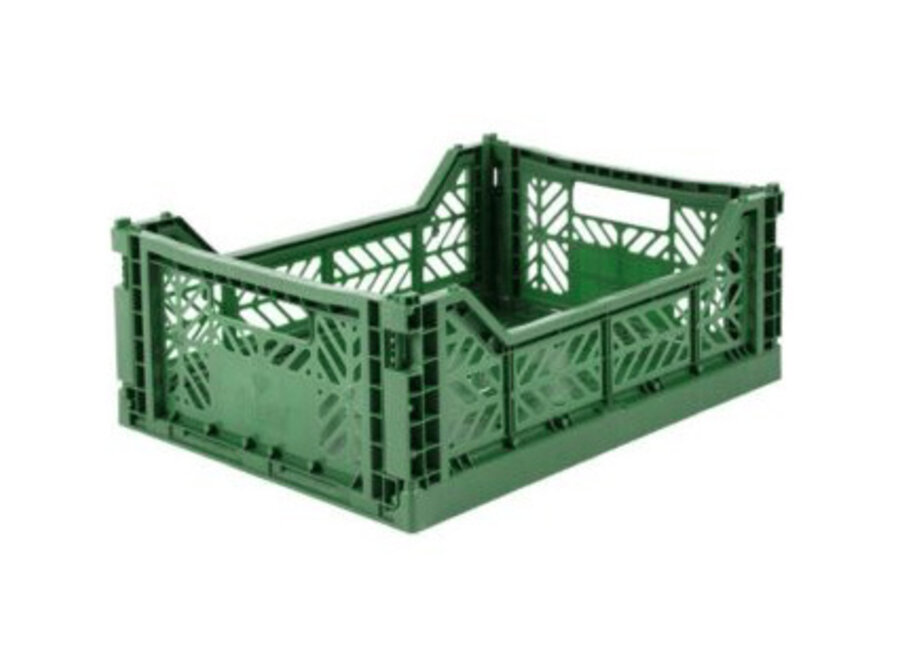 Lillemor Folding Crate Midi - dark green