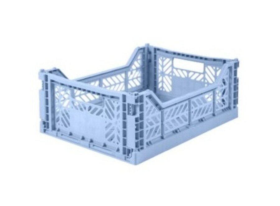 Lillemor Folding Crate Midi - baby blue