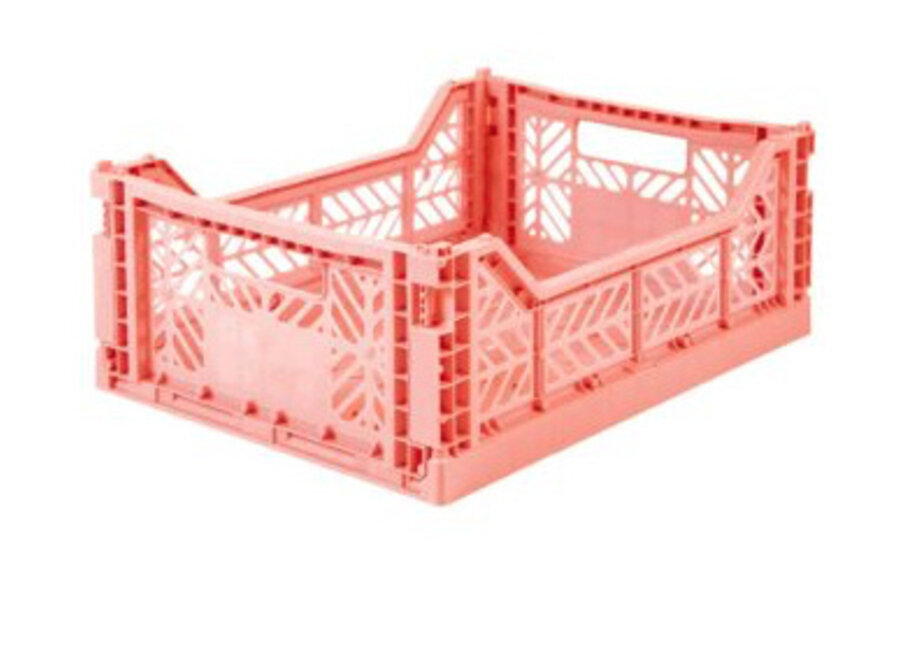 Lillemor Folding Crate Midi - salmon pink