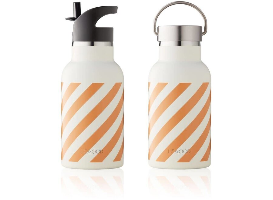 Liewood Anker Water Bottle - stripe mustard creme de la creme